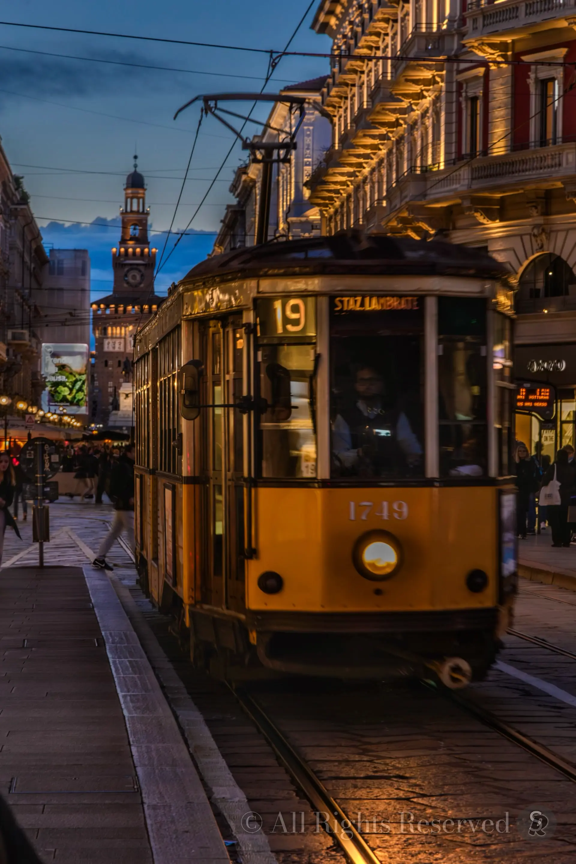 Evening in Milan, Italy