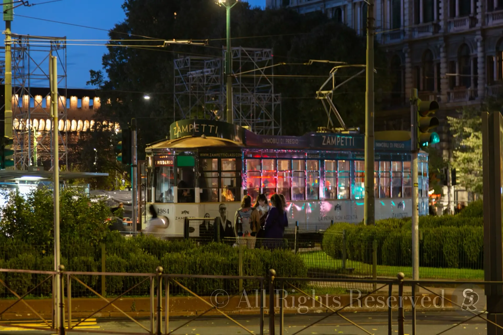 Evening in Milan, Italy