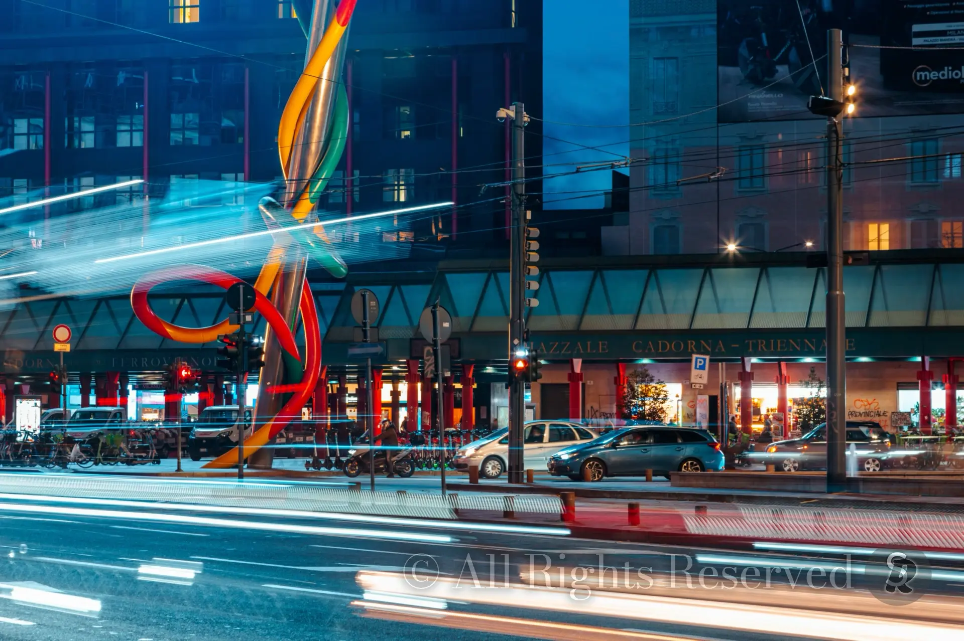 Evening in Milan, Italy